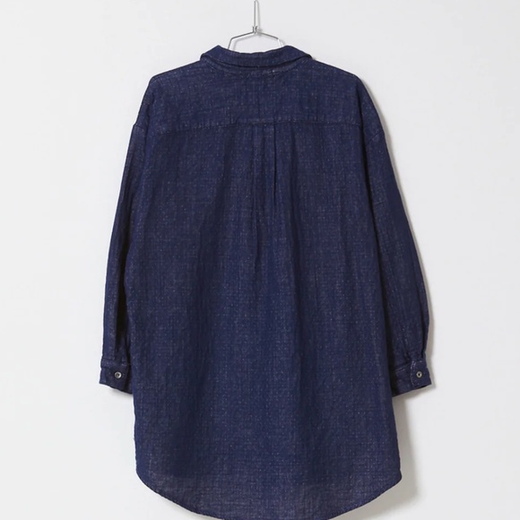 ATELIER DELPHINE OVERSIZED SHIRT JACKET IN INDIGO, BARELY WORN, SIZE XS FITS S-M - Picture 2 of 5